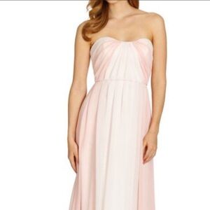 Jim Hjelm Occasions Two Tone Strapless Chiffon Pink Bridesmaids Dress